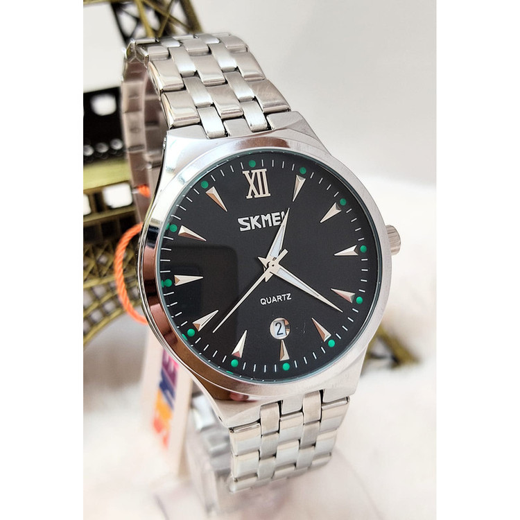 ست ساعت مچی عقربه ای اسکمی مدل 9071 black کد 01