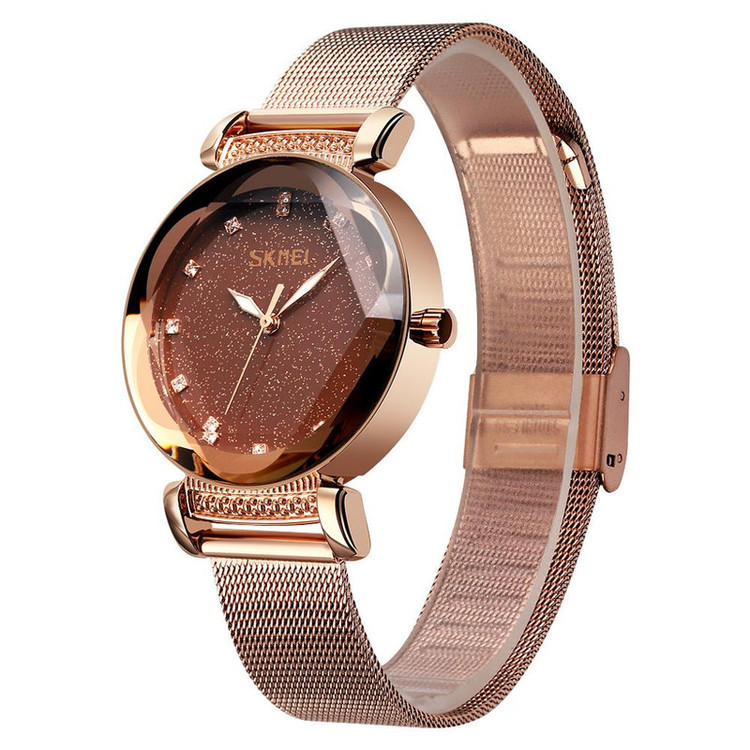 ساعت مچی عقربه ای زنانه اسکمی مدل 9188brown