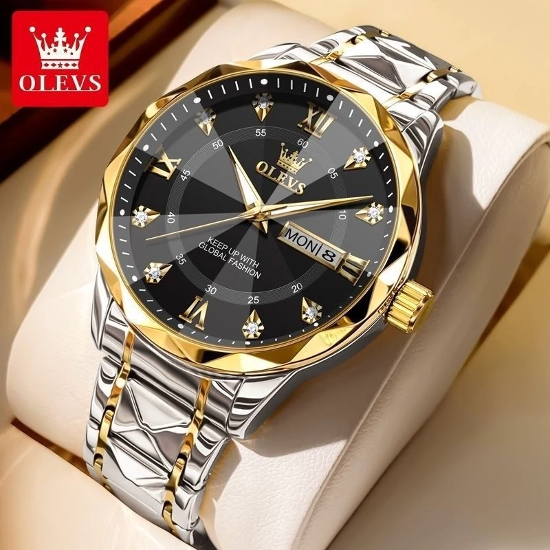 ساعت مچی پسرانه مردانه الوز اورجینال Olves بند الماسی استیل