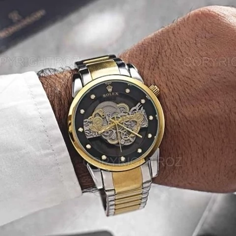 ساعت مچی مردانه رولکس Rolex صفحه نمایش چرخ دنده ای