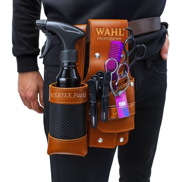 کیف کمری ابزار آرایشگری چرم