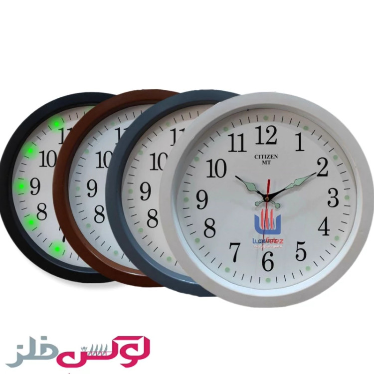 ساعت دیواری شب نما دارای رنگ بندی سایز 37 بی صدا