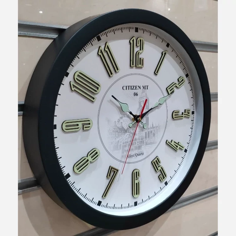 ساعت دیواری مولتی شب نما دارای رنگ بندی سایز 37 کد 6