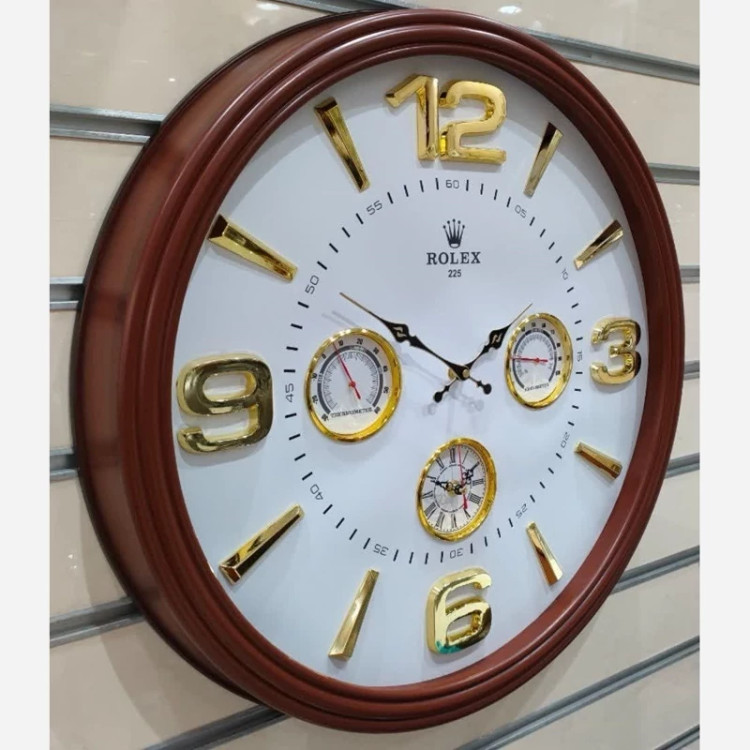 ساعت دیواری سایز 60 دماسنج و رطوبت سنج دار