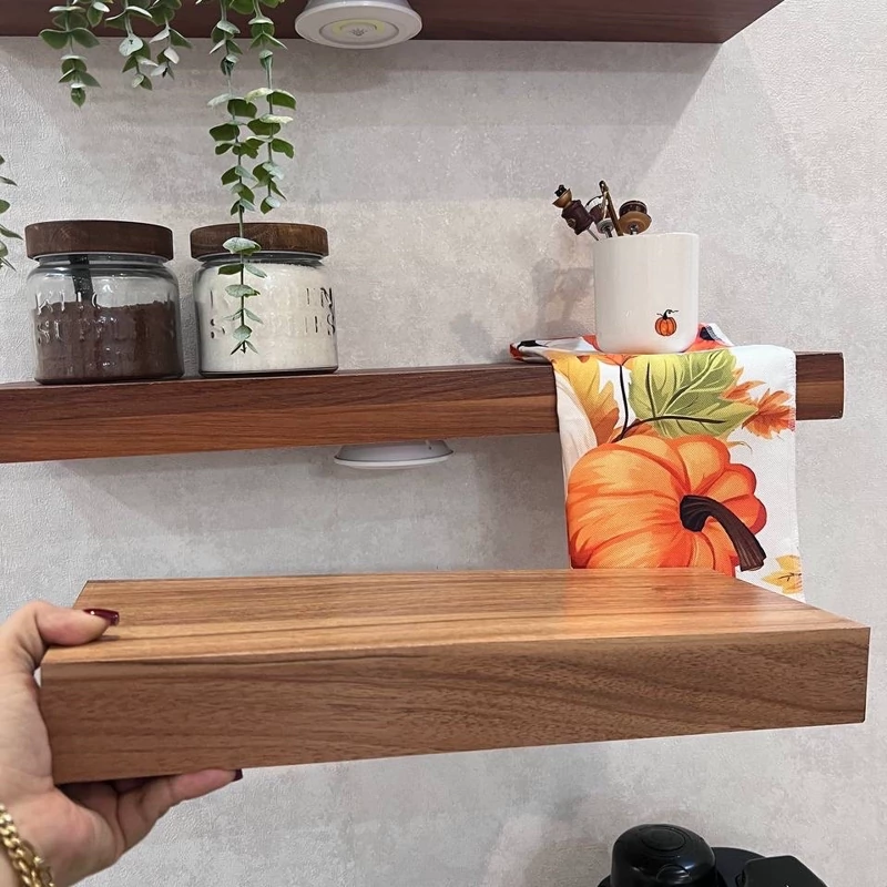 شلف دیواری 3 عددی چوبی(3 سایز)