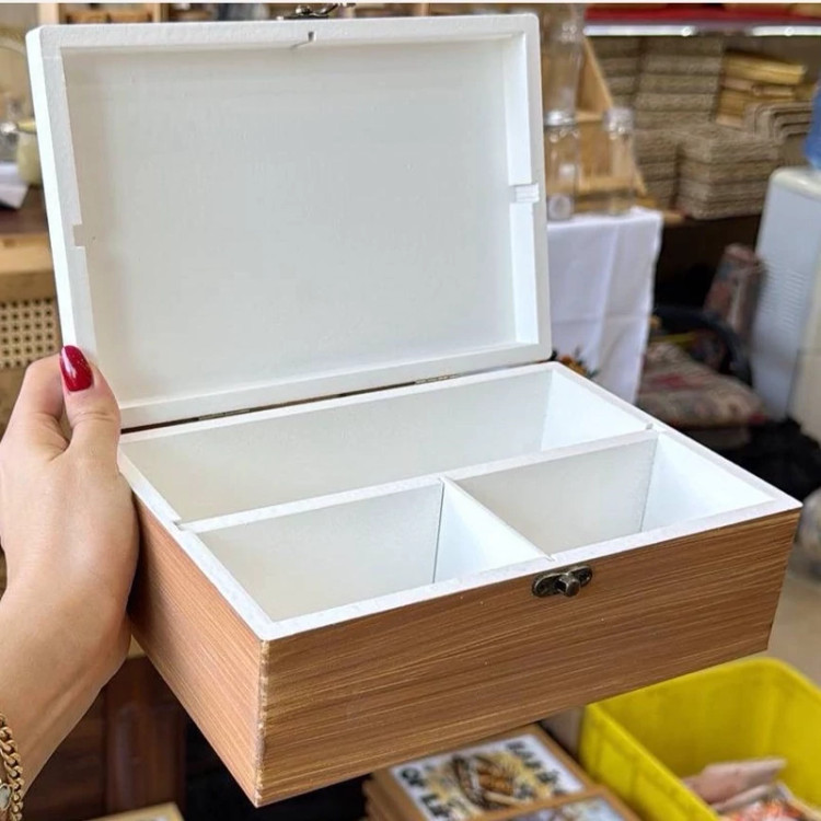 جعبه خیاطی و دارو صندوقی چوبی(نظم دهنده خیاطی و دارو )