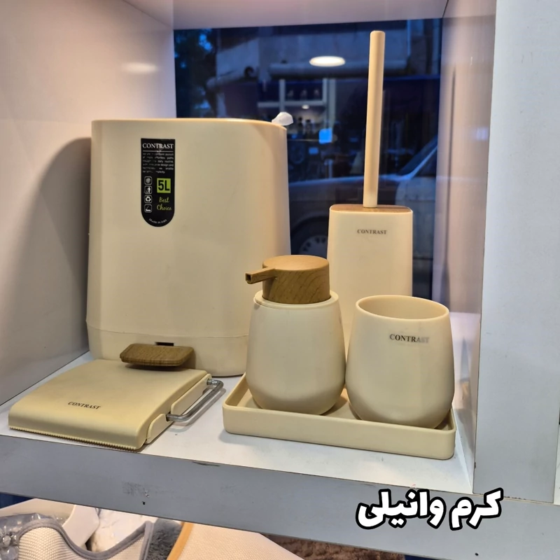 ست سرویس بهداشتی میامی کنتراست دارای رنگبندی(طرح چوب)