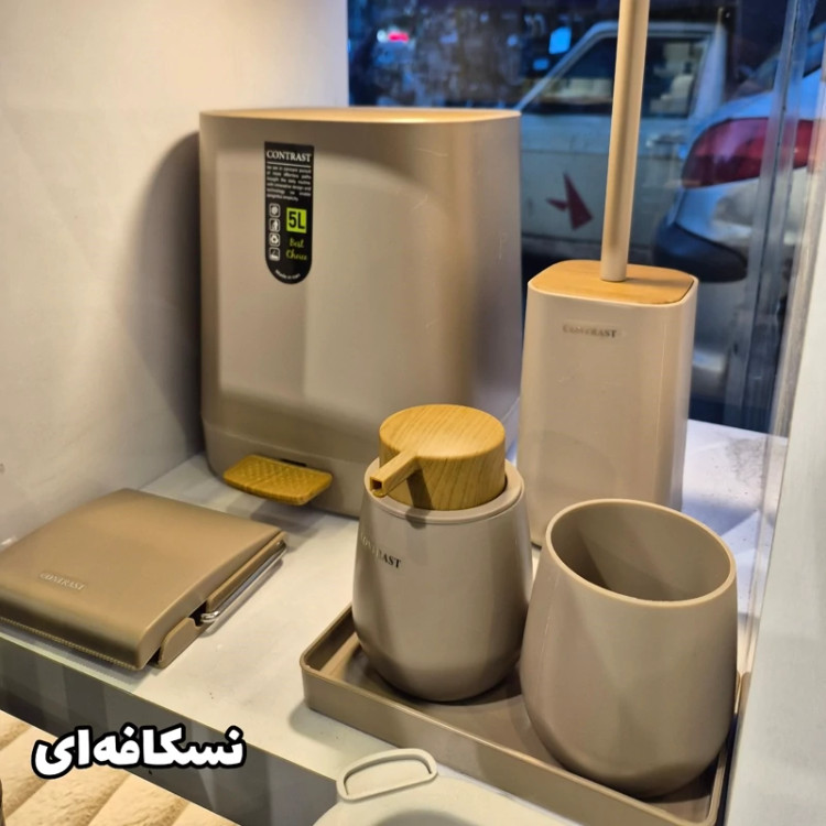 ست سرویس بهداشتی میامی کنتراست دارای رنگبندی(طرح چوب)