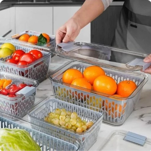 ست باکس میوه و سبزیجات نیکا بسته 3 عددی هوم کت