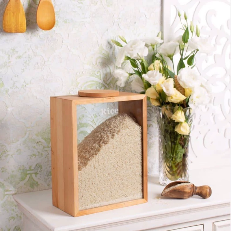 سطل برنج چوب شیشه امبیکو 4084
