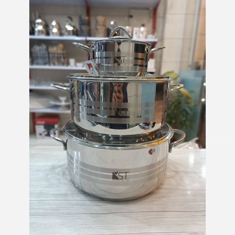 قابلمه استیل کف چدن کی اس تی سایز 32 اورجینال