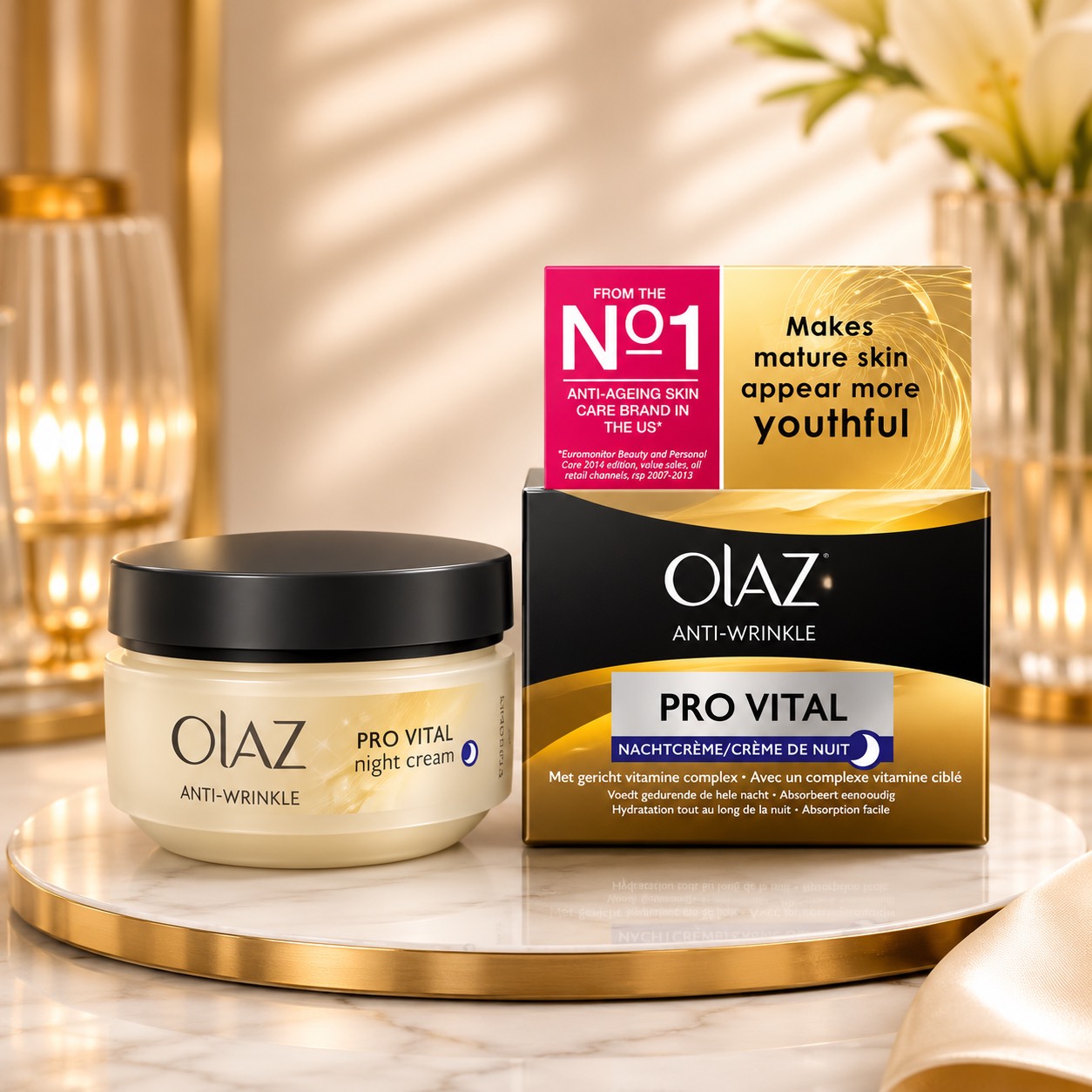 کرم شب ضدچروک اولاز (OLAZ) Pro Vital Night Cream