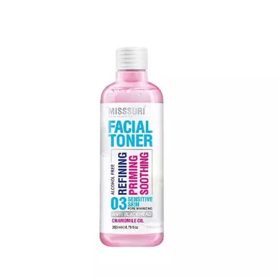 تونر صورت مناسب پوست حساس میسوری MISSSURI facial toner حجم 260 میلی لیتر