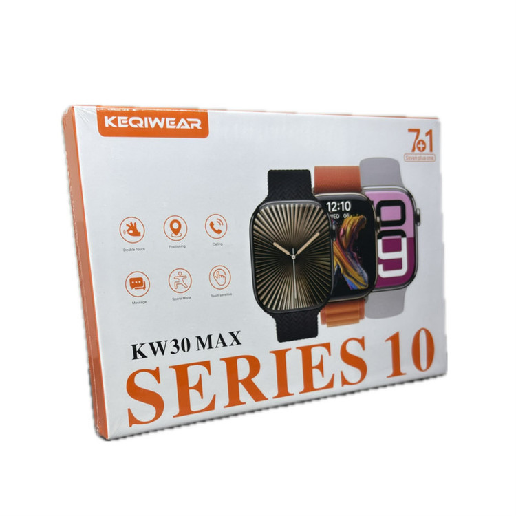 ساعت هوشمند 45 میلی متری کیکویر مدل kw30 max with 7 band با بند سیلیکونی