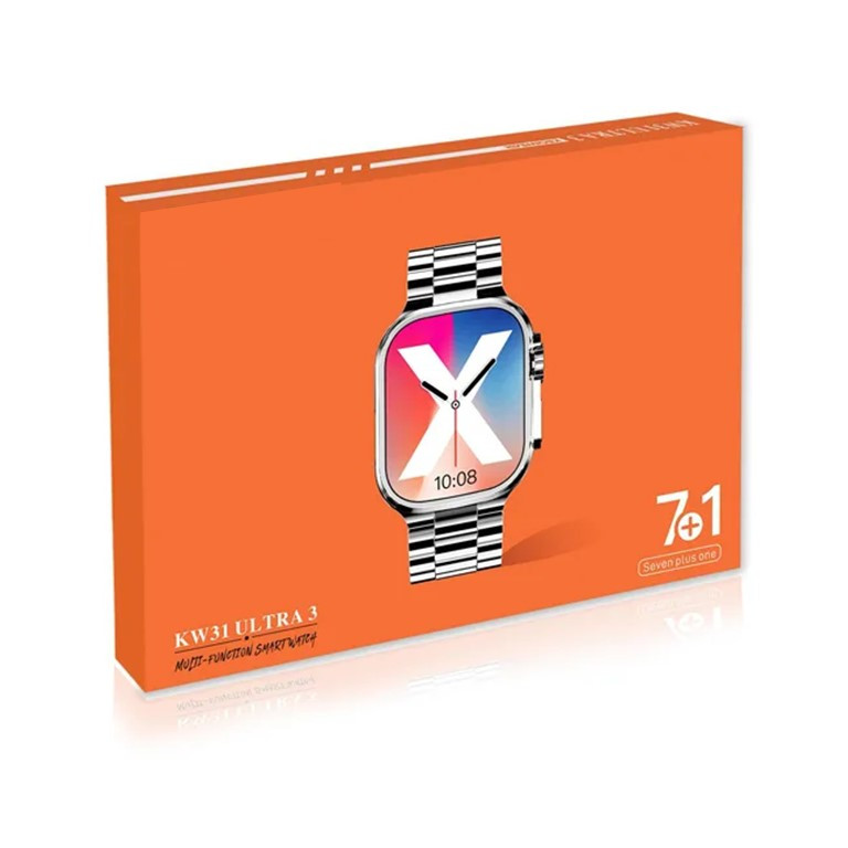 ساعت هوشمند 49 میلیمتری مدل KW31 ULTRA3 با بند فلزی