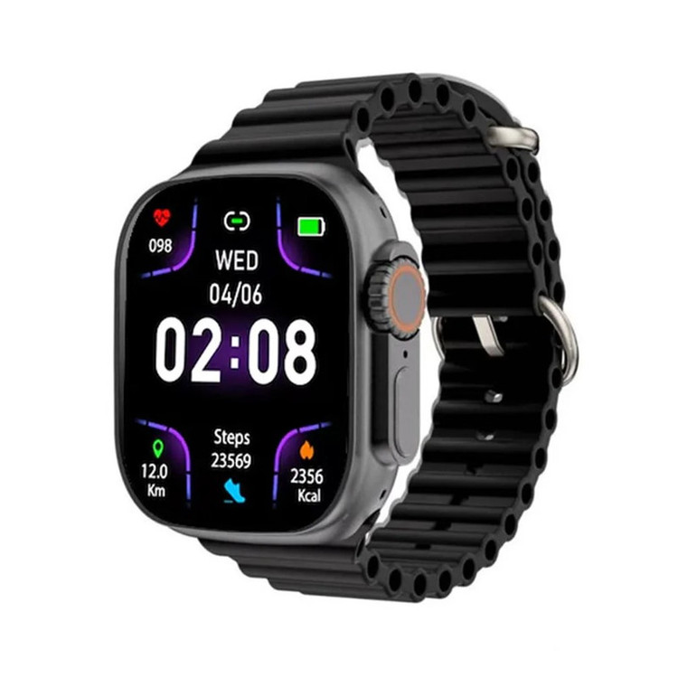 ساعت هوشمند 49 میلیمتری مدل KW31 ULTRA3 با بند فلزی