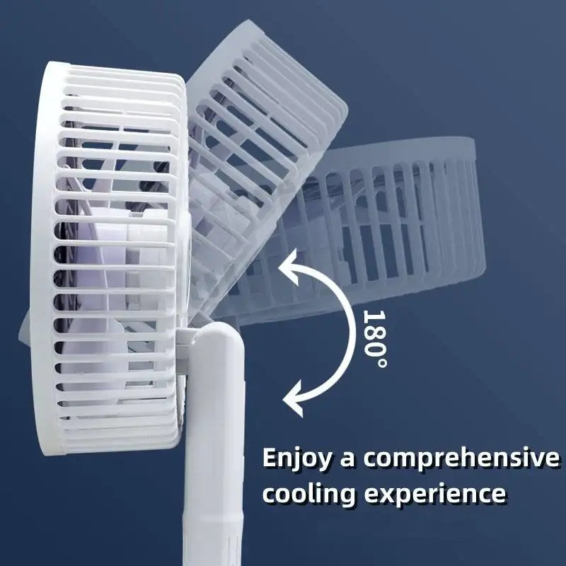 پنکه شارژی مدل Circulation Clamp Fan ظرفیت 1200 میلی آمپر ساعت