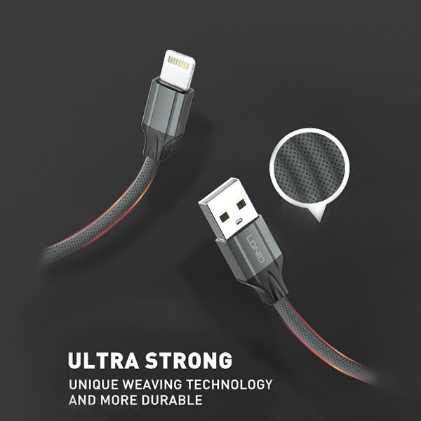 کابل تبدیل USB به لایتنینگ الدینیو مدل LS441 01pr طول 1 متر