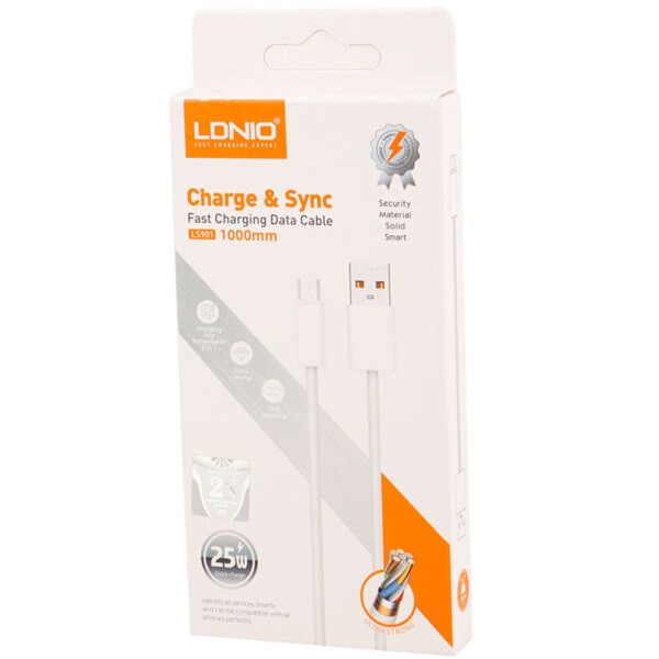 کابل تبدیل USB به microUSB الدینیو مدل LS901 طول 1 متر