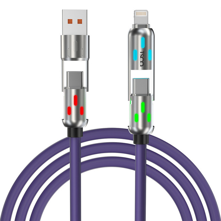 کابل تبدیل USB/USB-C به لایتنینگ/USB-C تسکو مدل GCA 60 W طول 2 متر