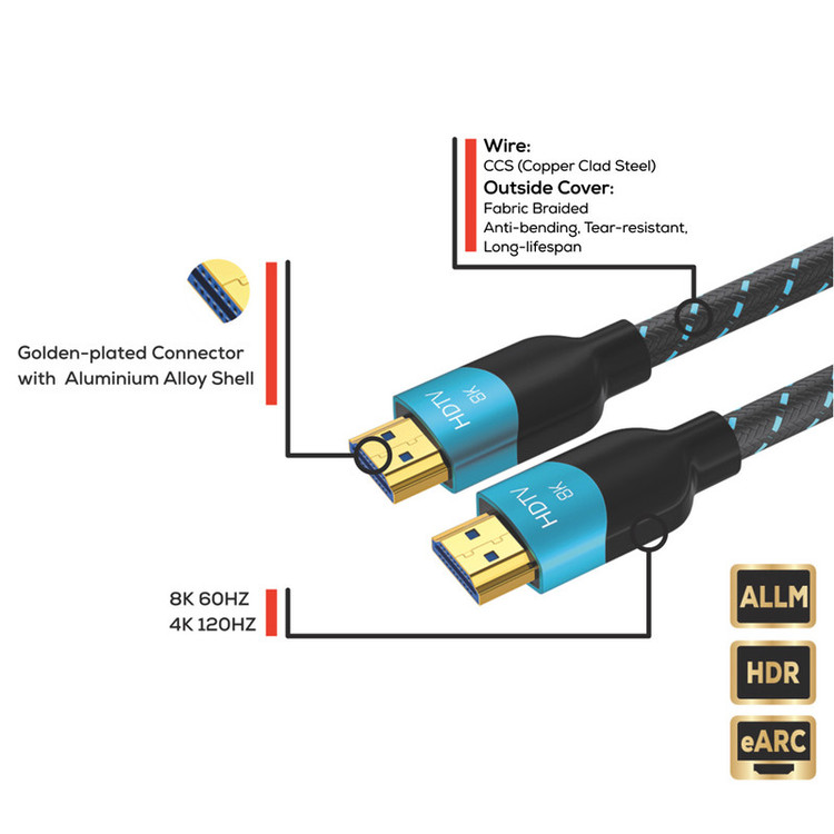 کابل HDMI تسکو مدل GHC 71 HERA 8K با طول 2 متر