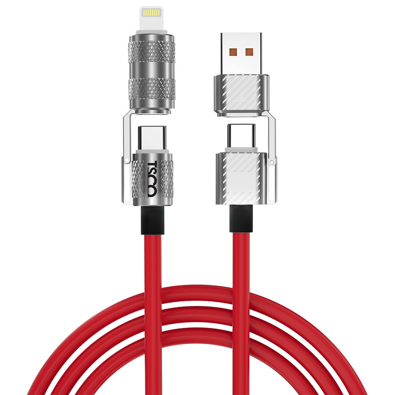 کابل تبدیل USB/USB-C به لایتنینگ/USB-C تسکو مدل GCA 240W طول 1.2 متر