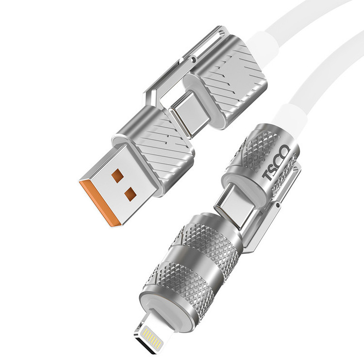 کابل تبدیل USB/USB-C به لایتنینگ/USB-C تسکو مدل GCA 240W طول 1.2 متر