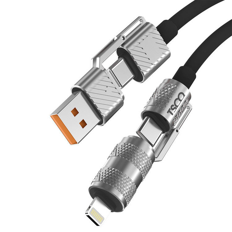 کابل تبدیل USB/USB-C به لایتنینگ/USB-C تسکو مدل GCA 240W طول 1.2 متر