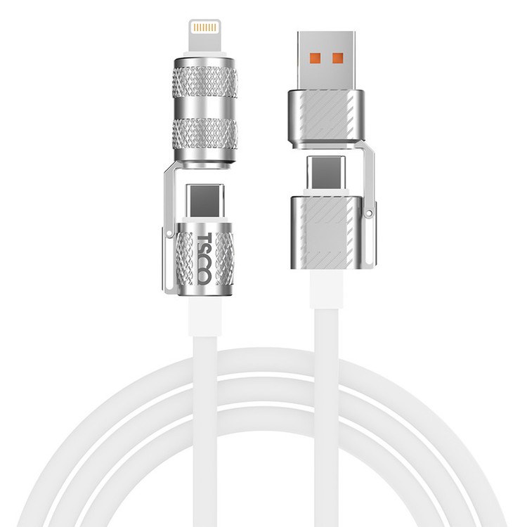 کابل تبدیل USB/USB-C به لایتنینگ/USB-C تسکو مدل GCA 240W طول 1.2 متر