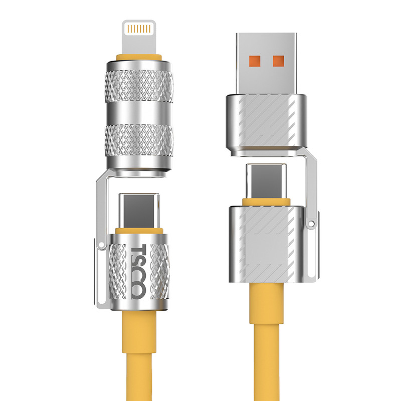 کابل تبدیل USB/USB-C به لایتنینگ/USB-C تسکو مدل GCA 240W طول 1.2 متر