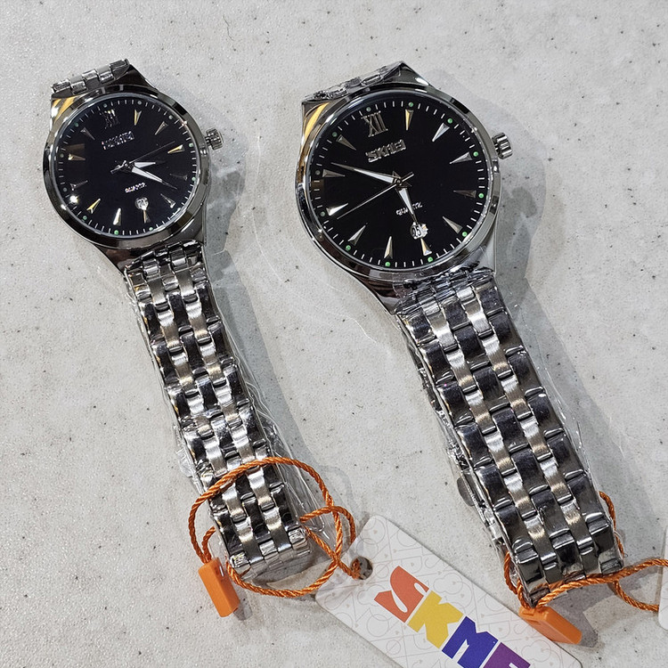 ست ساعت مچی عقربه ای اسکمی مدل 9071 black کد 01