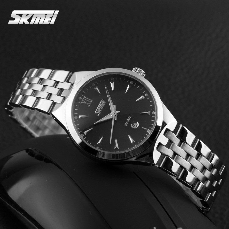 ست ساعت مچی عقربه ای اسکمی مدل 9071 black کد 01