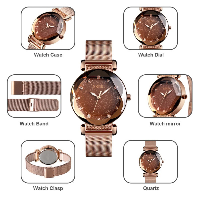 ساعت مچی عقربه ای زنانه اسکمی مدل 9188brown