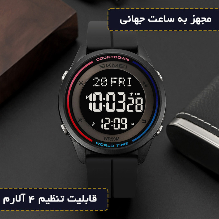ساعت مچی دیجیتال مردانه اسکمی مدل 2412 BK