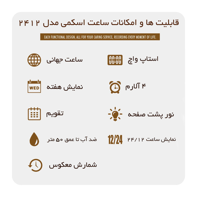 ساعت مچی دیجیتال مردانه اسکمی مدل 2412 BK