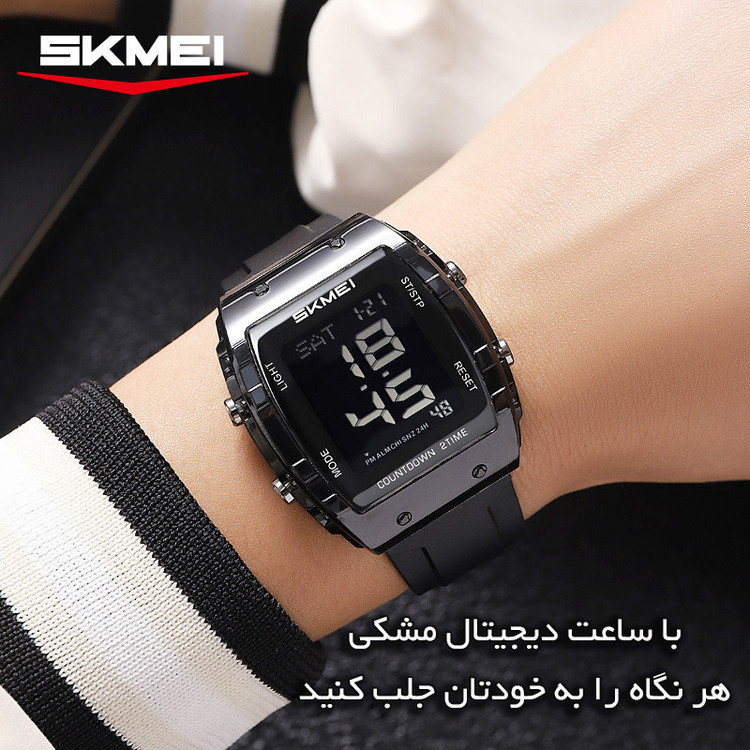ساعت مچی دیجیتال مردانه اسکمی مدل 2409 BK