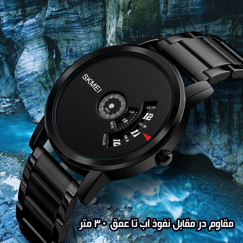 ساعت مچی عقربهای کوارتز مردانه اسکمی مدل 1260BBK به همراه دستبند