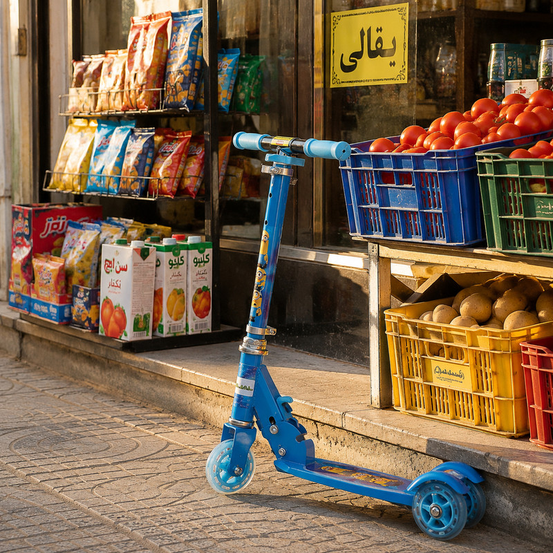 اسکوتر کودک رجال مدل 3 چرخ فلزی کد 90 ظرفیت وزنی 60 کیلوگرم