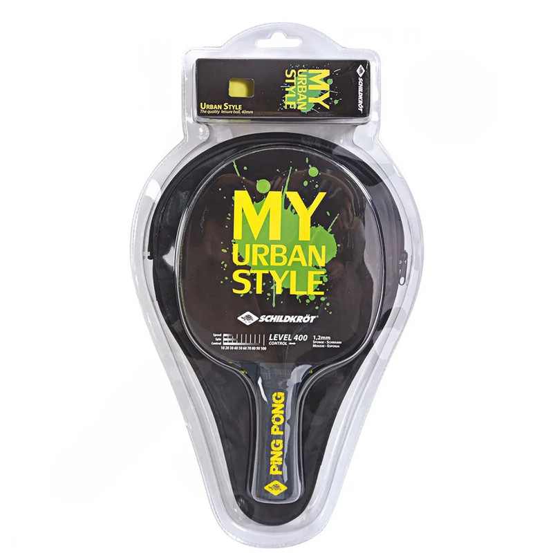 راکت پینگ پنگ شیلدکروت مدل My urban 400 به همراه کاور و توپ بسته 4 عددی