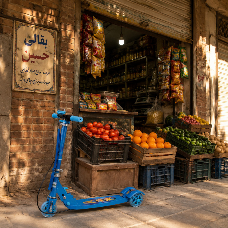 اسکوتر کودک رجال مدل ترمزدار فلزی کد 2027 NEW ظرفیت وزنی 70 کیلوگرم