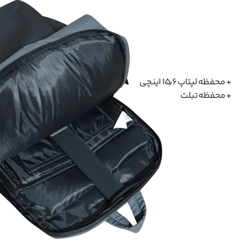 کوله پشتی لپ تاپ پرزیدنت مدل Mario مناسب برای لپ تاپ 15.6 اینچی