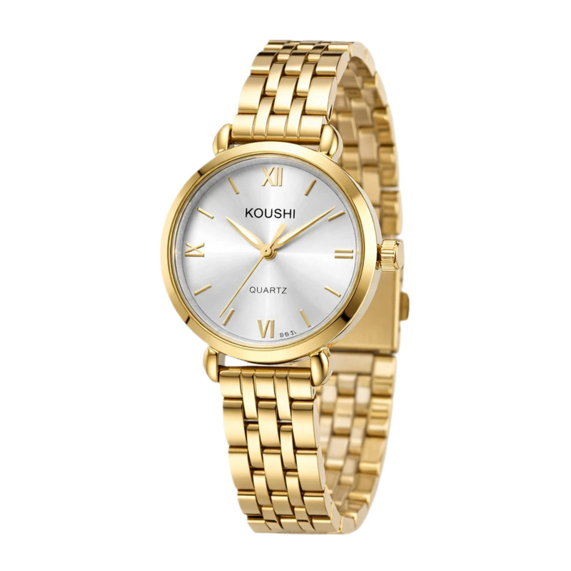 ساعت مچی عقربه‌ای کوارتز زنانه کوشی  مدل لوکس بند استیل کد K001