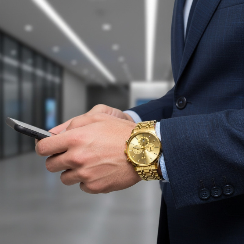 ست ساعت مچی عقربهای کوارتز زنانه و مردانه مدل دیت جاست قفل کلیپسی کد CZ001