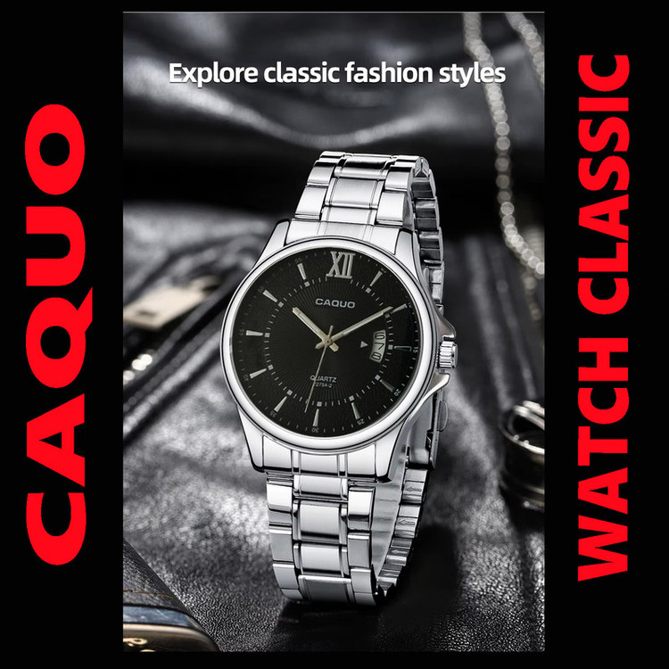 ساعت مچی عقربهای کوارتز مردانه کاکیو مدل لوکس کد CAQ01