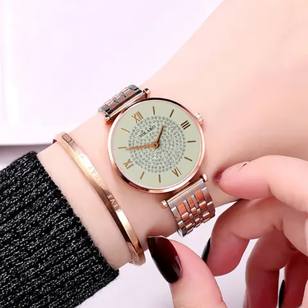 ساعت مچی عقربه ای زنانه مدل یولاکو طرح جواهر کد 2030