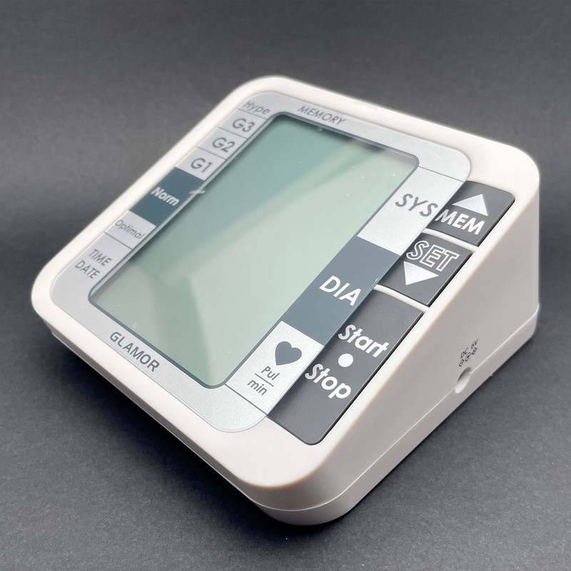 فشارسنج بازویی دیجیتال گلامور مدل TMB-1112 دو کاربره با حافظه 250 رکورد، تشخیص آریتمی، فناوری WMI، منبع انرژی برق و باتری، کاف فنری و ساده برای بازوی 22 تا 42 سانتیمتر، نمایش میانگین نتایج و خاموشی خودکار