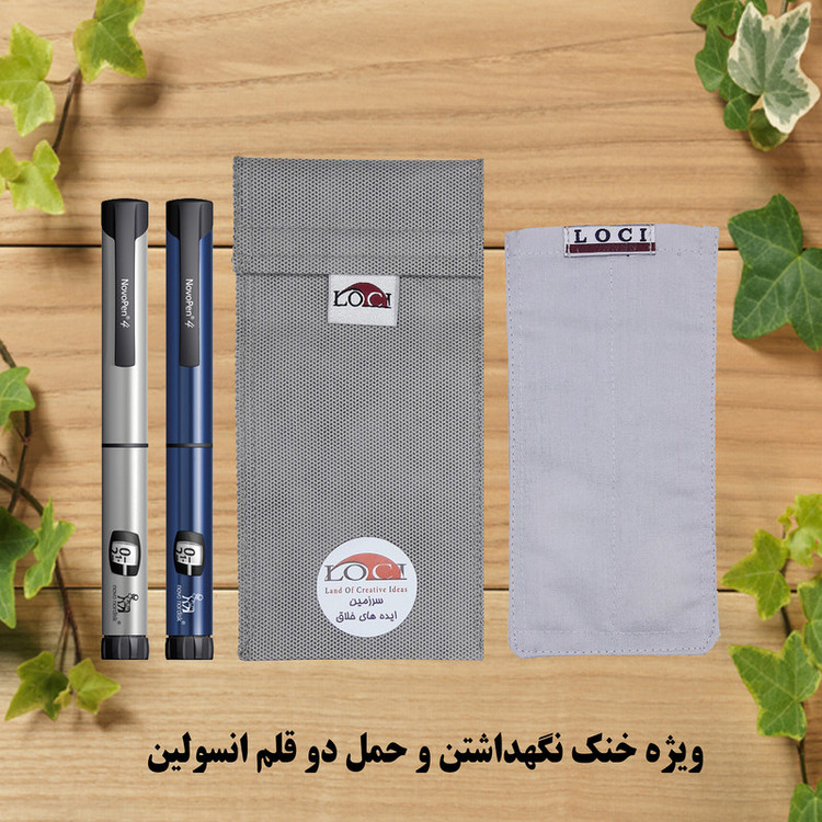 کیف خنک نگهدارنده انسولین لوک آی مدل 2 قلم کد 00 مجموعه 2 عددی