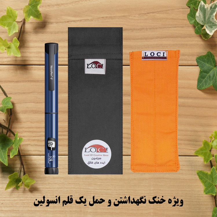 کیف خنک نگهدارنده انسولین لوک آی مدل 1 قلم کد 01 مجموعه 2 عددی