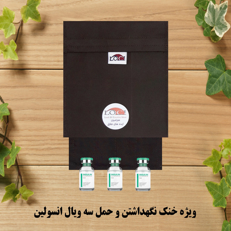 کیف خنک نگهدارنده انسولین لوک آی مدل 3 ویال کد 00 مجموعه 2 عددی