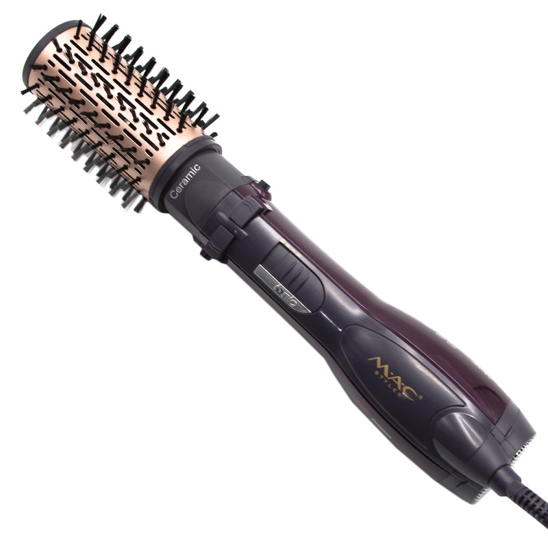 سشوار برسدار چرخشی 1200 وات مک استایلر مدل MC-6651، موتور AC، وزن 400 گرم، المنت سرامیک، دارای سری دیسپانسر با ویژگی فرکنندگی، با قابلیت باد سرد، فناوری تولید یون